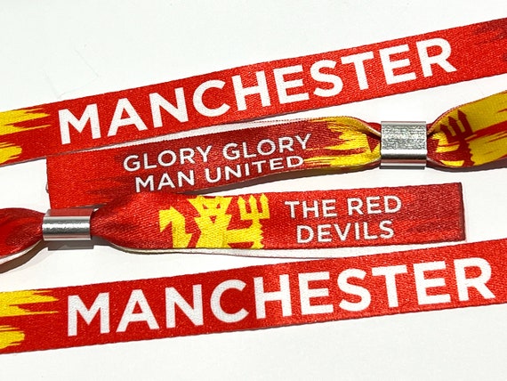 Manchester Football Fans Wristbands - Man Utd Wristband - the Red