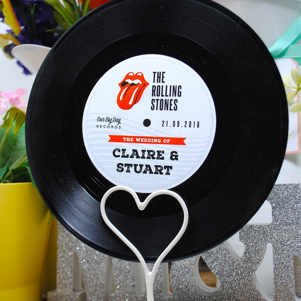 Vinyl Record Wedding Table Names / Table Numbers  | Festival Wedding Table Decoration | Music Wedding Centre Pieces | Rock N Roll