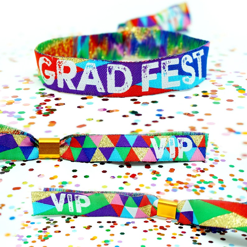 Grad Fest GRADFEST Festival Graduation Party Wristbands - GRAD FEST Lockdown ...