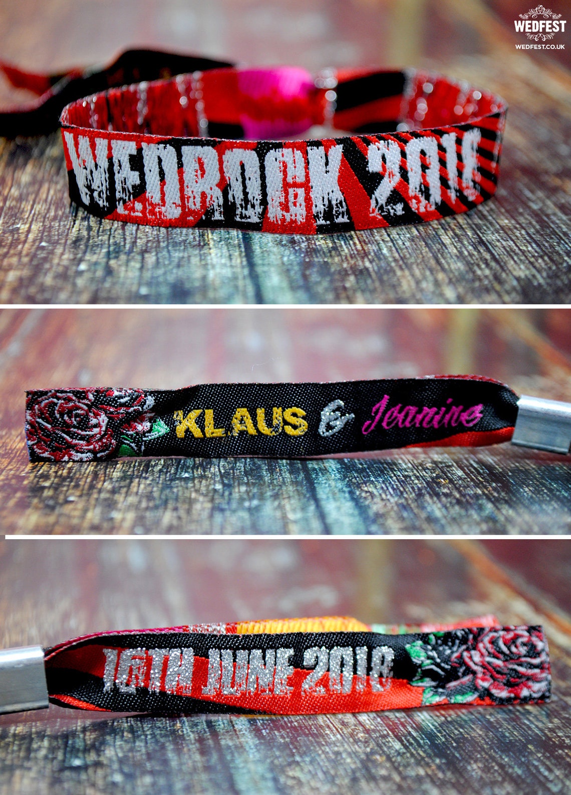 Custom Festival Wristbands x 100 pcs WEDFEST Festival Etsy