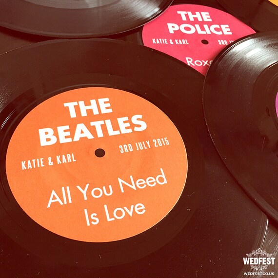 Vinyl Record Wedding Table Names / Table Numbers (x 10) | Festival Wedding Table Decoration | Music Wedding Centre Pieces | Rock N Roll