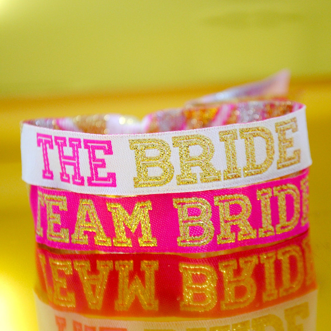 Team Bride 'cheerleader' Hen Party Wristbands Bride's Babes Hen