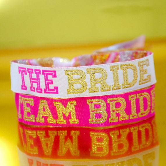 Team Bride 'Cheerleader' Hen Party Wristbands - Bride's Babes Hen Party Wristbands -  Bachelorette Party - Hen Party Favours