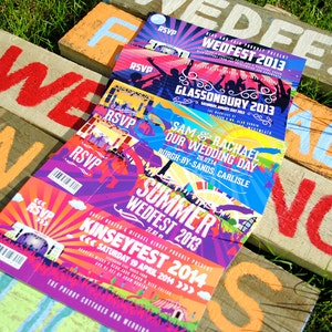 Festival Hochzeitseinladungen und Hochzeitspapier | Musik Festival Hochzeit | Rock n Roll Hochzeit lädt | Wedfest
