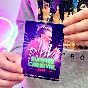 Pink Tour 2024 Personalised VIP Lanyard Ticket Pink Summer Carnival 2024 Concert Gifting Ticket Memorabilia Christmas Surprise Gift image 5