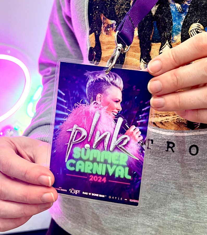 Pink Tour 2024 Personalised VIP Lanyard Ticket Pink Summer Carnival 2024 Concert Gifting Ticket Memorabilia Christmas Surprise Gift image 5