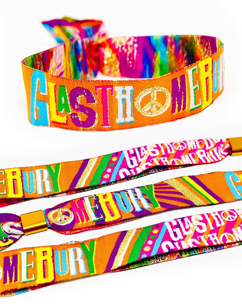 GLASTHOMEBURY Festival Themed Party at Home Wristbands HOME FEST Festival at Home Party Wristbands home festival image 1