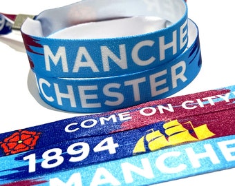 Man City Wristband - Manchester City Football Fans Wristband - Cup Final - Man City accessories - Champions League ~ cityzens