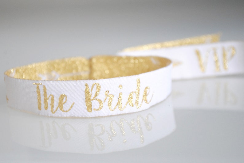 Team Bride Hen Party Wristbands Hen Party Wristbands Favours Black & Gold Bachelorette Party Bachelorette Party Favours image 8