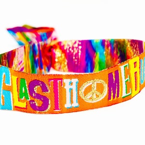 GLASTHOMEBURY Festival Themed Party at Home Wristbands HOME FEST Festival at Home Party Wristbands home festival image 4