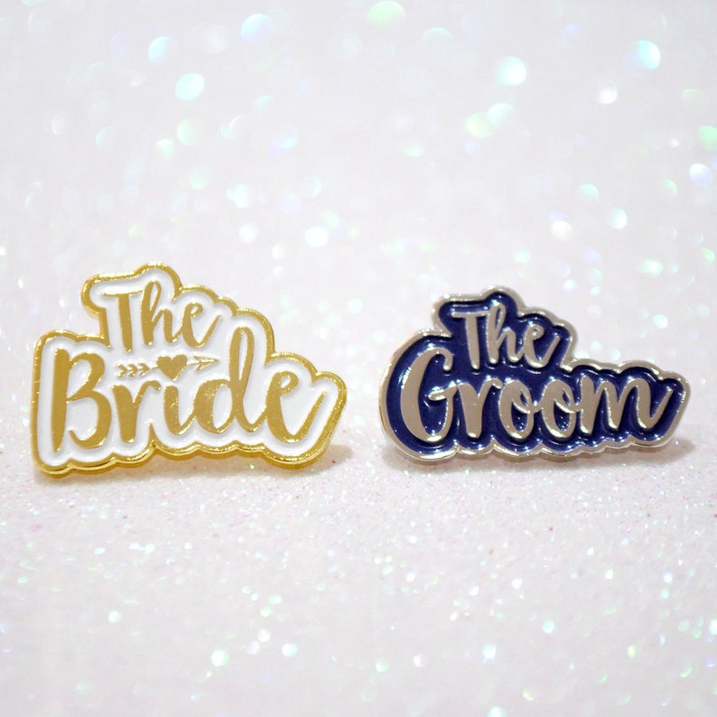 The Bride Wedding / Hen Party Pin Badge Enamel Pin Bride to be lapel pins bride gift bride to be accessory image 8