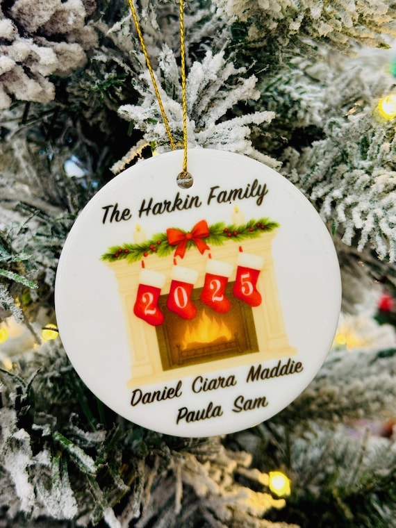 Personalised Family Christmas Bauble | Custom Family Name Ornament | Family Keepsake Gift | Christmas Ornament for Families
