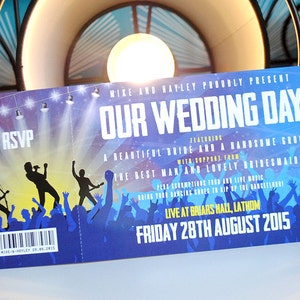 Gig Ticket Wedding Invitations (sample pack) Concert / Gig / Ticketmaster Style Wedding Invites