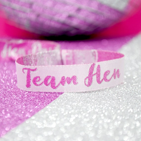 TEAM HEN Hen Party Wristbands - Hen Party Gifts - Team Hen Bracelets - Team Bride Hen Party Accessories