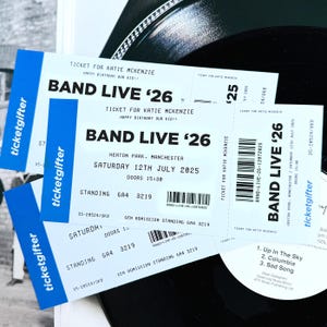 Customised Concert Gig Ticket - Concert Gifting Ticket - Souvenir Ticket - Christmas Birthday Surprise