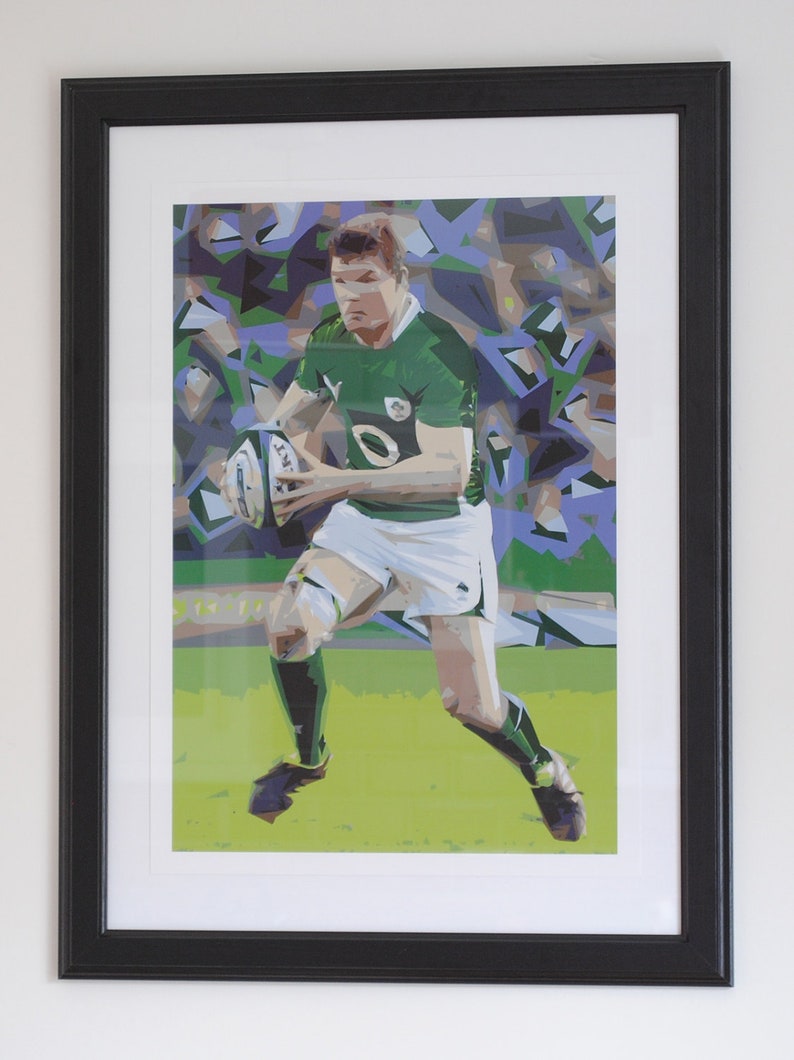 Irish Rugby Poster Irish Rugby Hero A2 Giclee Print Etsy
