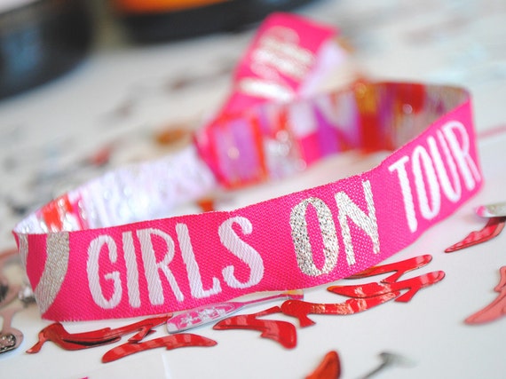 Hen Party Wristbands 'Girls on Tour' VIP Wristbands - Hen Do - Wristband - Bachelorette Party - Favours - Hen Accessories