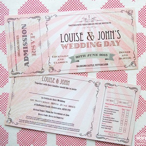 Shabby Chic Invitations de mariage vintage Festival Wedding Rock n Roll Wedding Invites Wedfest image 2