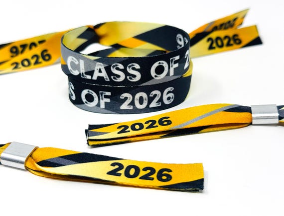 Class of 2026 End of School Leavers Festival Party Wristbands - School Leavers party Favours