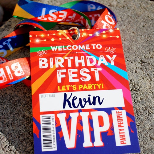 30FEST Pack Cordones VIP | Accesorios Para Fiesta 30 Cumpleaños Estilo Festival | Pulseras Y Pase