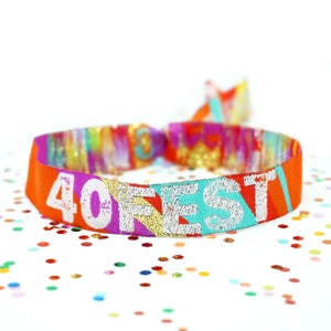 40FEST ® 40. Geburtstag Party Armbänder Festival Style 40 FEST Lockdown 40. Party favorisiert Accessoires FORTY FEST Bild 1