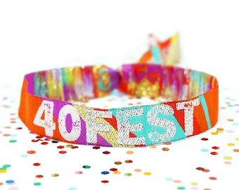 40FEST ® 40th Birthday Party Wristbands Festival Style - 40 FEST - lockdown 40th party favours accessories ~ FORTY FEST