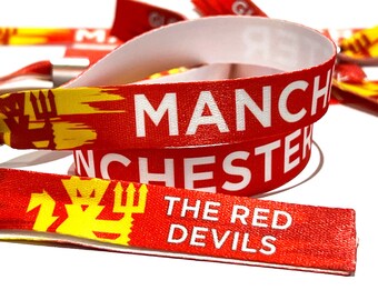 Manchester Football Fans Wristbands - Man Utd Wristband - the Red