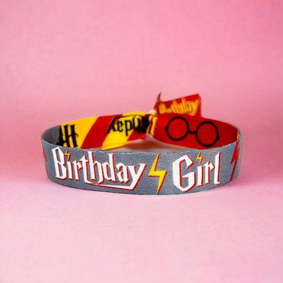 Birthday Girl Party Wristbands Accessories ~ Witches & Wizards Birthday Party Favours ~ Birthday Party accessories