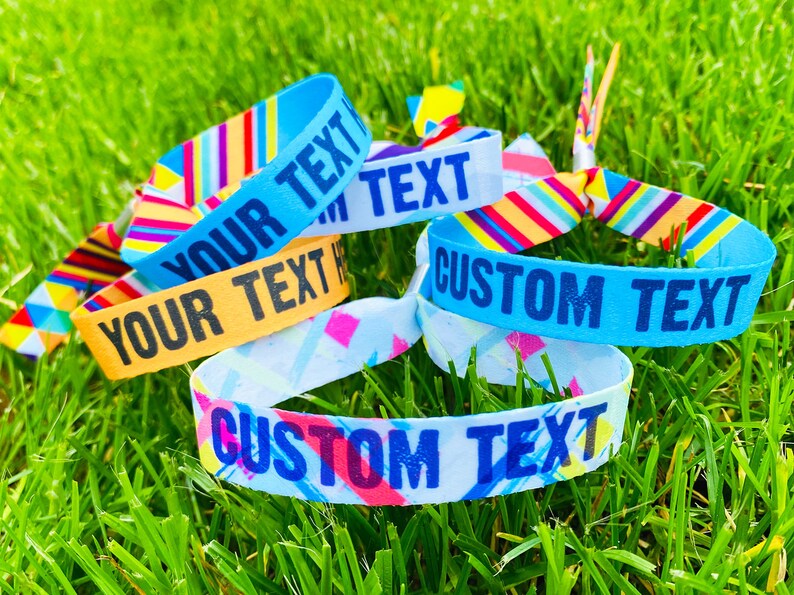 Personalised Festival Wristbands Customised Festival Party Etsy