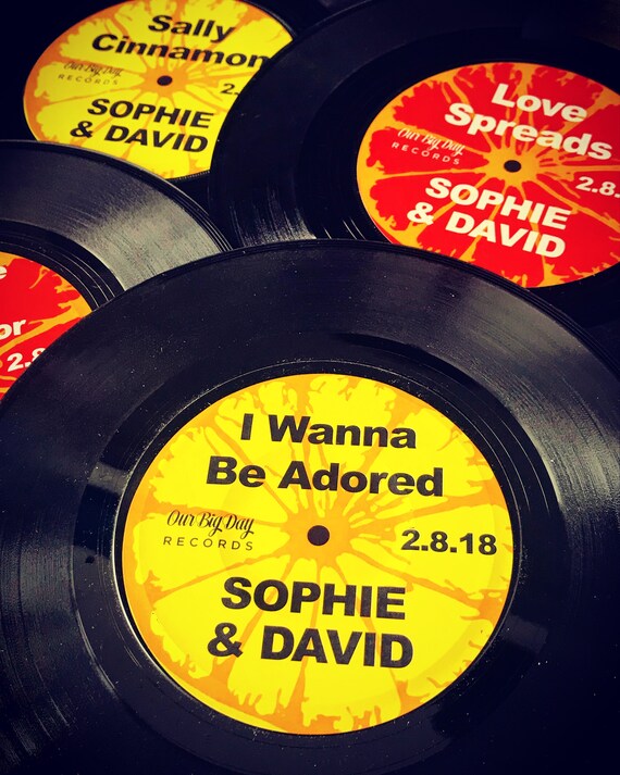 Vinyl Record Wedding Table Names or Table Numbers (x 10) | Festival Wedding Table Decorations | Music Wedding Centre Pieces