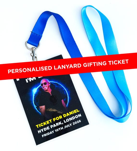 Personalised Concert Ticket Lanyard Pass - Customised Gifting Ticket - Christmas Birthday Surprise Gift - Gig Souvenir Keepsake