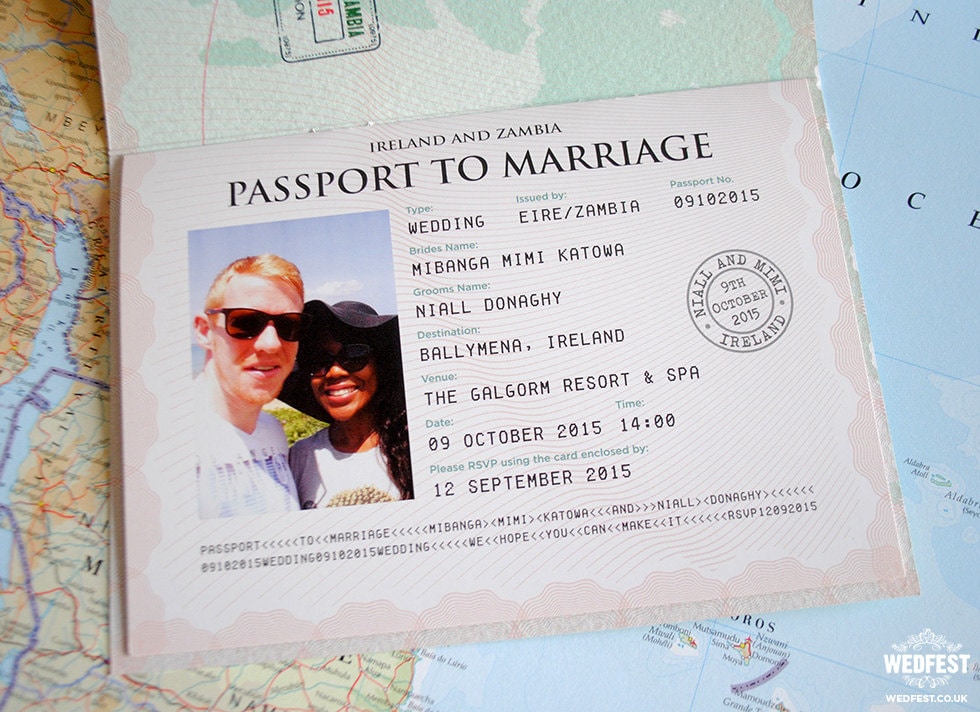 Passport Wedding Invitation (sample pack)
