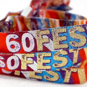 60FEST 60-årsfestarmband Festivalstil - 60 SIXTY FEST - födelsedagsfestarmband - 60-årsfestgåvor bild 6