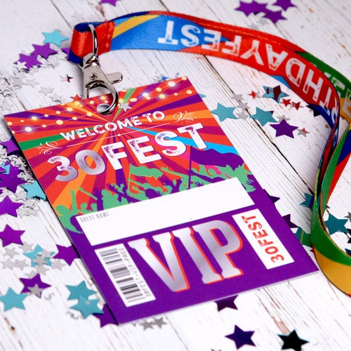 30FEST ® Birthday Festival VIP Pass Lanyards -