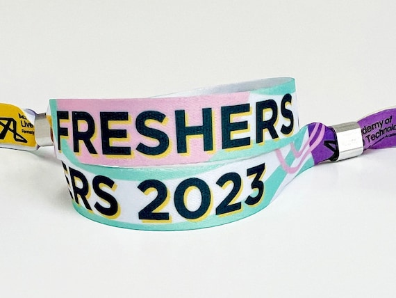 Freshers Week Custom Party Wristbands - Customised University Freshers Party Wristbands - Freshers Ball Custom Wristbands