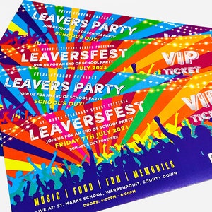 Leaversfest Schulabgänger-Party einladen Karten | Schulabgänger Einladungen | Schulen aus Klasse Party Ticket lädt ein
