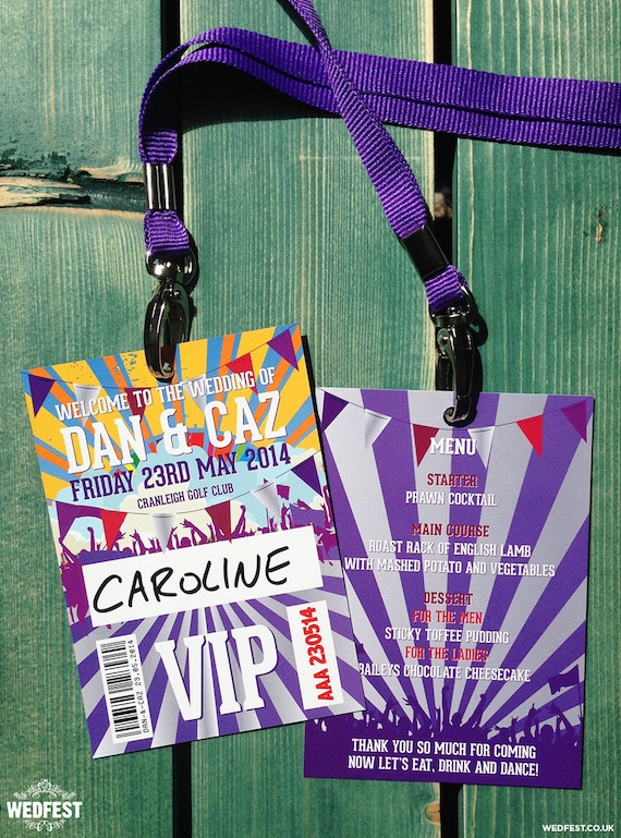 Festival Wedding VIP Programme Neck Lanyards (samples)
