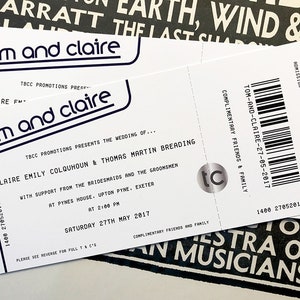Gig Ticket Hochzeitseinladungen (Musterpackung) | Konzertkarte Hochzeitseinladung | Ticketmaster Hochzeitseinladungen | Ticket Master Einladung