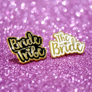 The Bride Wedding / Hen Party Pin Badge Enamel Pin Bride to be lapel pins bride gift bride to be accessory image 6