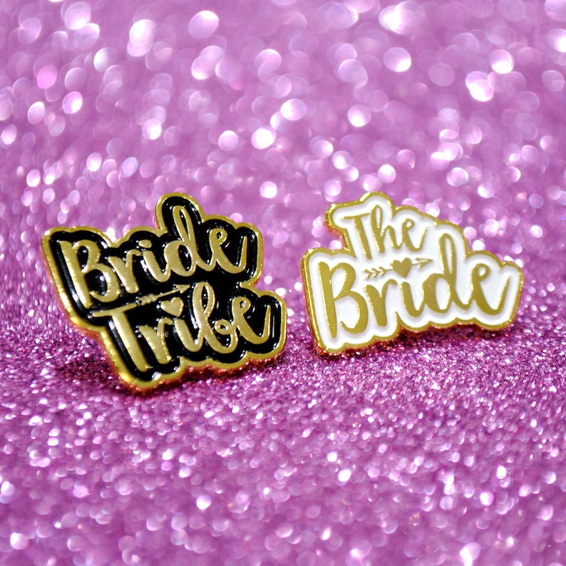 The Bride Wedding / Hen Party Pin Badge Enamel Pin Bride to be lapel pins bride gift bride to be accessory image 6