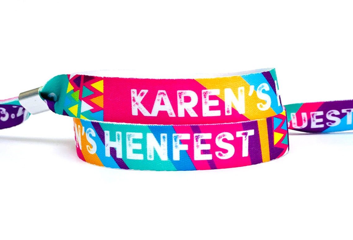 Personalised Festival Wristbands Customised Festival Party Etsy UK