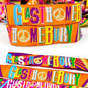 GLASTHOMEBURY Festival Themed Party at Home Wristbands HOME FEST Festival at Home Party Wristbands home festival image 2