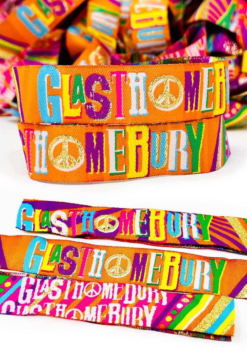 GLASTHOMEBURY Festival Themed Party at Home Wristbands HOME FEST Festival at Home Party Wristbands home festival image 2