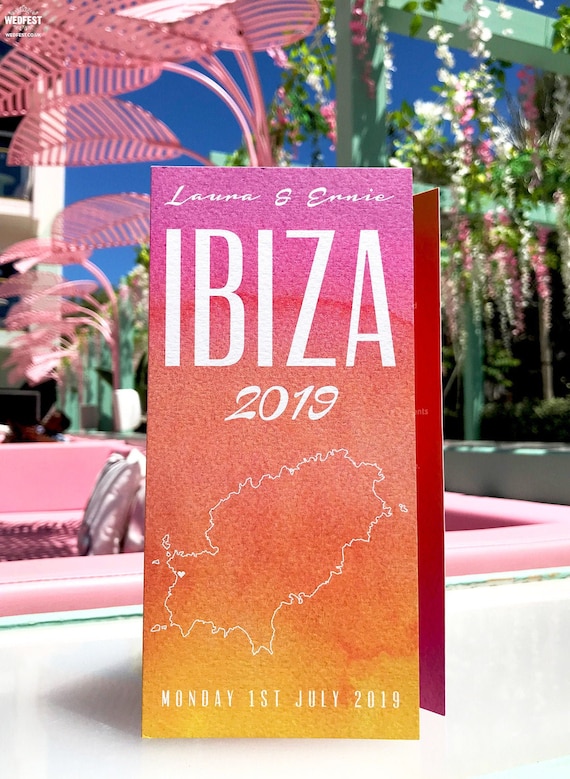Ibiza Wedding Invitations (Sample Pack) - Ibiza Themed Wedding Invites - Ibiza Bride - Destination Wedding Invitations
