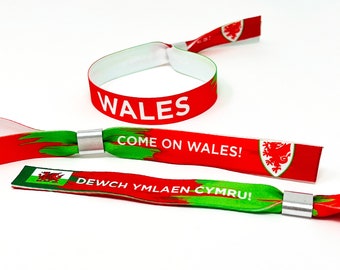 Wales Cymru Football World Cup Supporters Wristband - Wales Welsh Football Fans Wristbands - Football World Cup Wristband Accessory