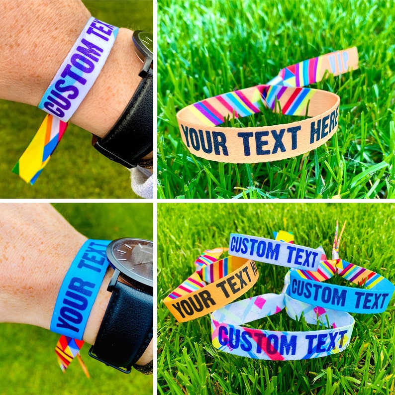 Personalised Fabric Wristbands Custom Party Event Wristbands Etsy UK