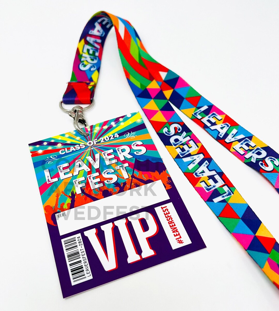 LEAVERS FEST 2024 Lanyards Class of 2024 End of School Festival Party