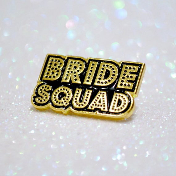 Bride Squad Bachelorette Hen Party Pin Badges - Hen Party Favours - Bachelorette Favors - Squad Goals