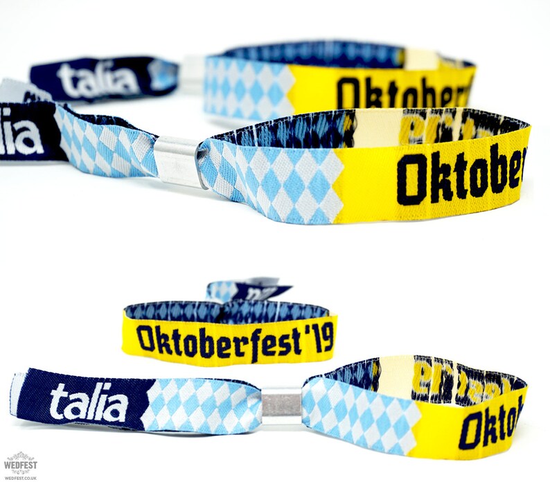 Festival Wedding Wristbands Personalised Wristbands Woven Fabric Wedfest Wristbands