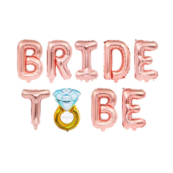 Bride to Be Hen Party Balloons, Rose Gold Hen Party Balloons, Diamond Ring  Foil Balloons, Hen Party Balloons, Bridal Shower Decorations